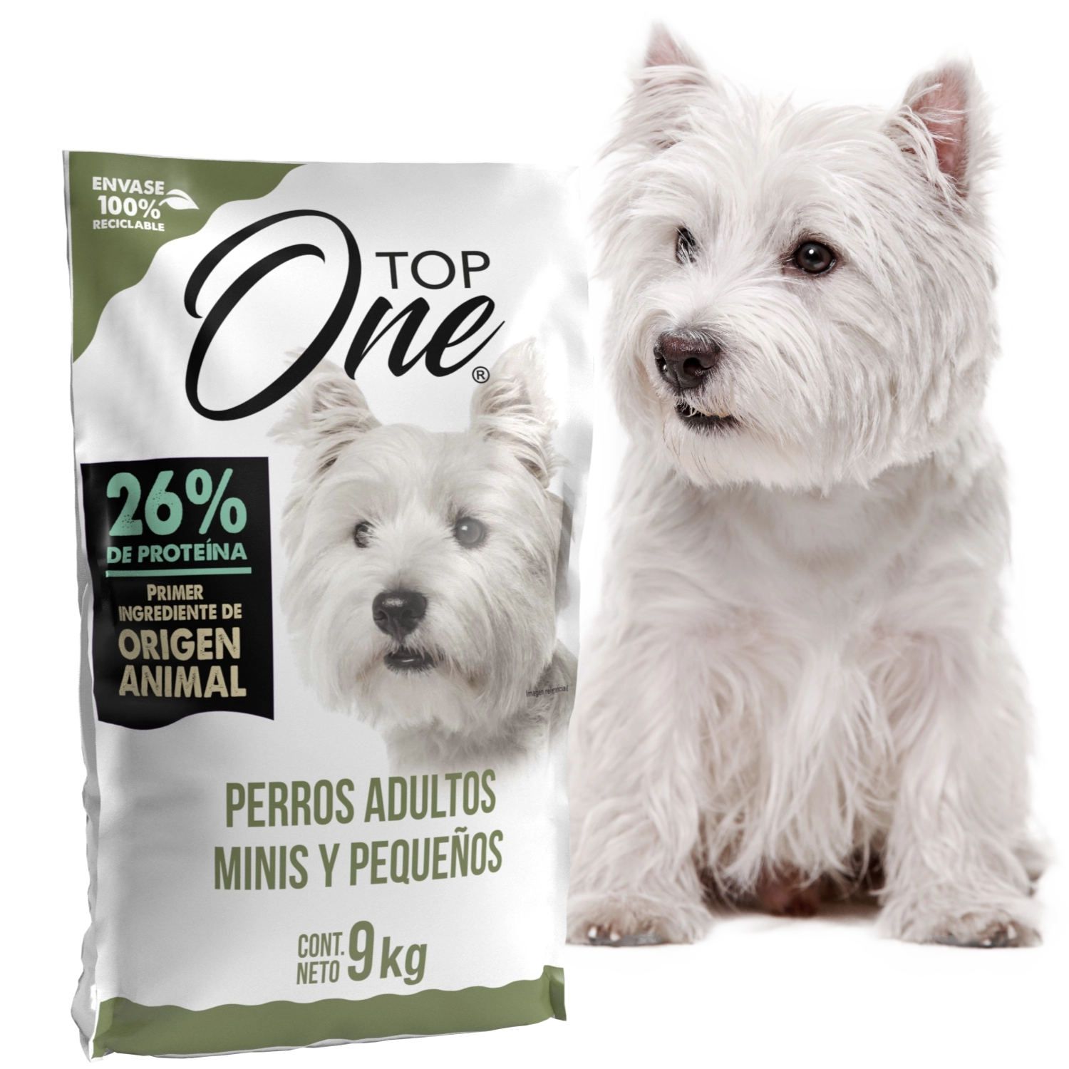 Envase más perro mini Top One